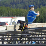 Ironworker welding at the project in Fort McMurray
